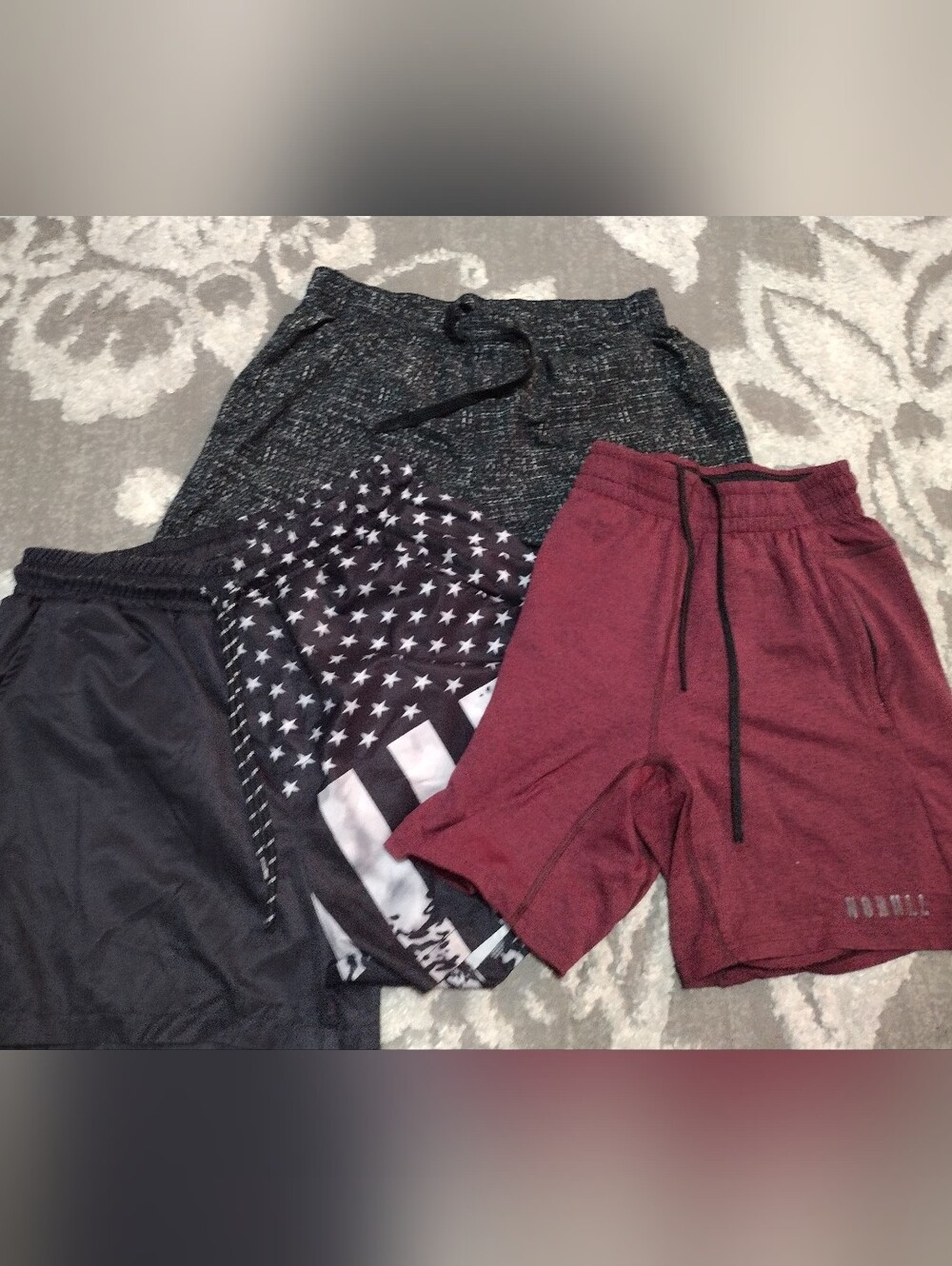 NOBULL Maroon Athletic Drawstring Shorts